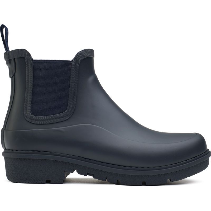 Marineblaue Chelsea Regenstiefel mit Elastik