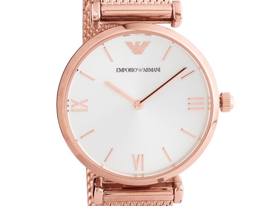 Elegante Armbanduhr mit Mesh-Band