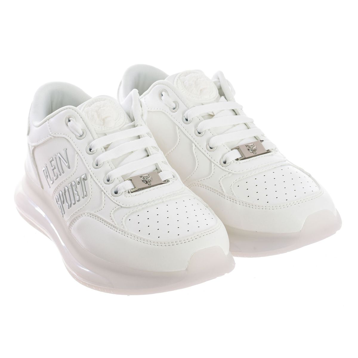 Sneaker mit Logo-Prägung und Plateausohle