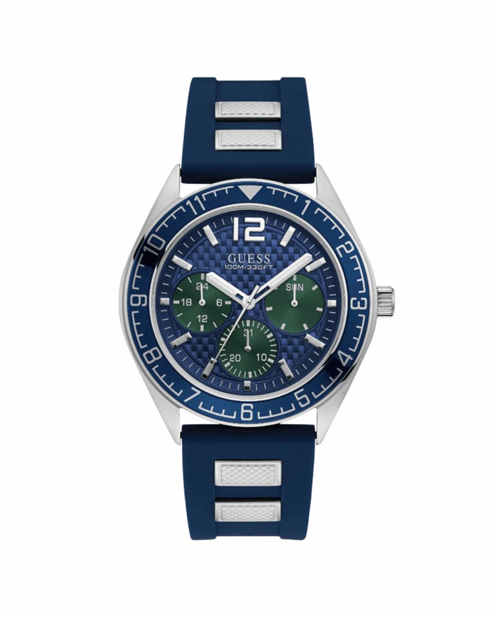 Herren Marineblaue Silikonuhr