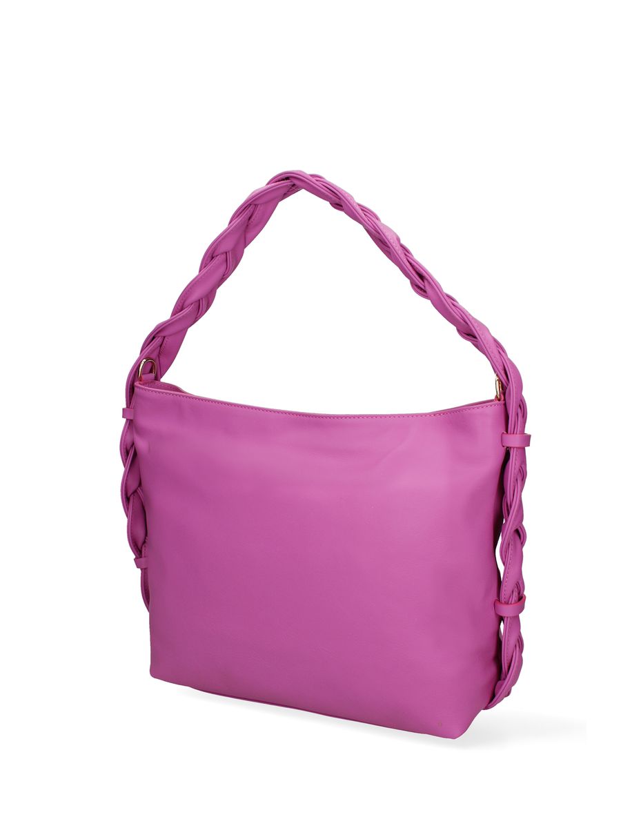 Schultertasche mit geflochtenem Griff