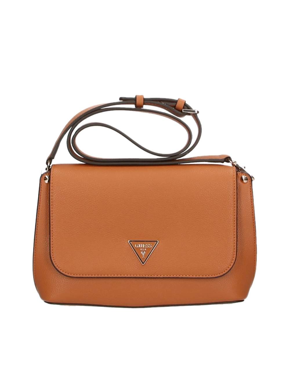 Strukturierte Schultertasche mit Klappe