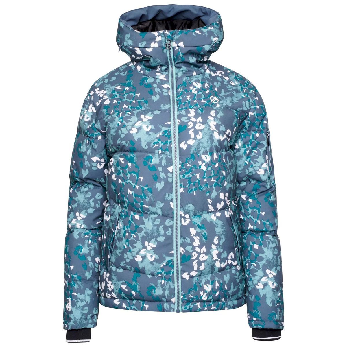 Dare 2B Womens/Ladies Verdict Animal Print Isolierte Skijacke mit Kapuze (Canton Green)
