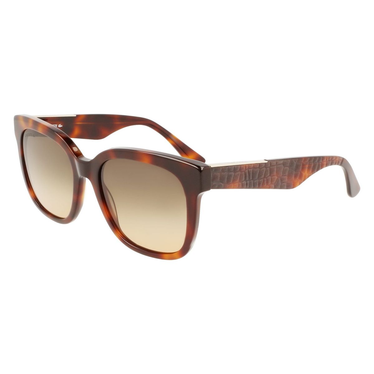 Schildpatt-Sonnenbrille mit eckigem Rahmen