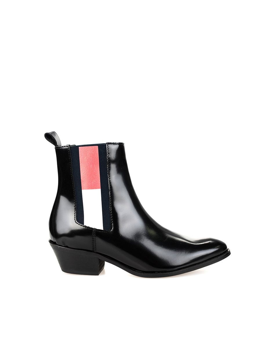 Schwarze Chelsea Boots mit spitzer Zehenpartie