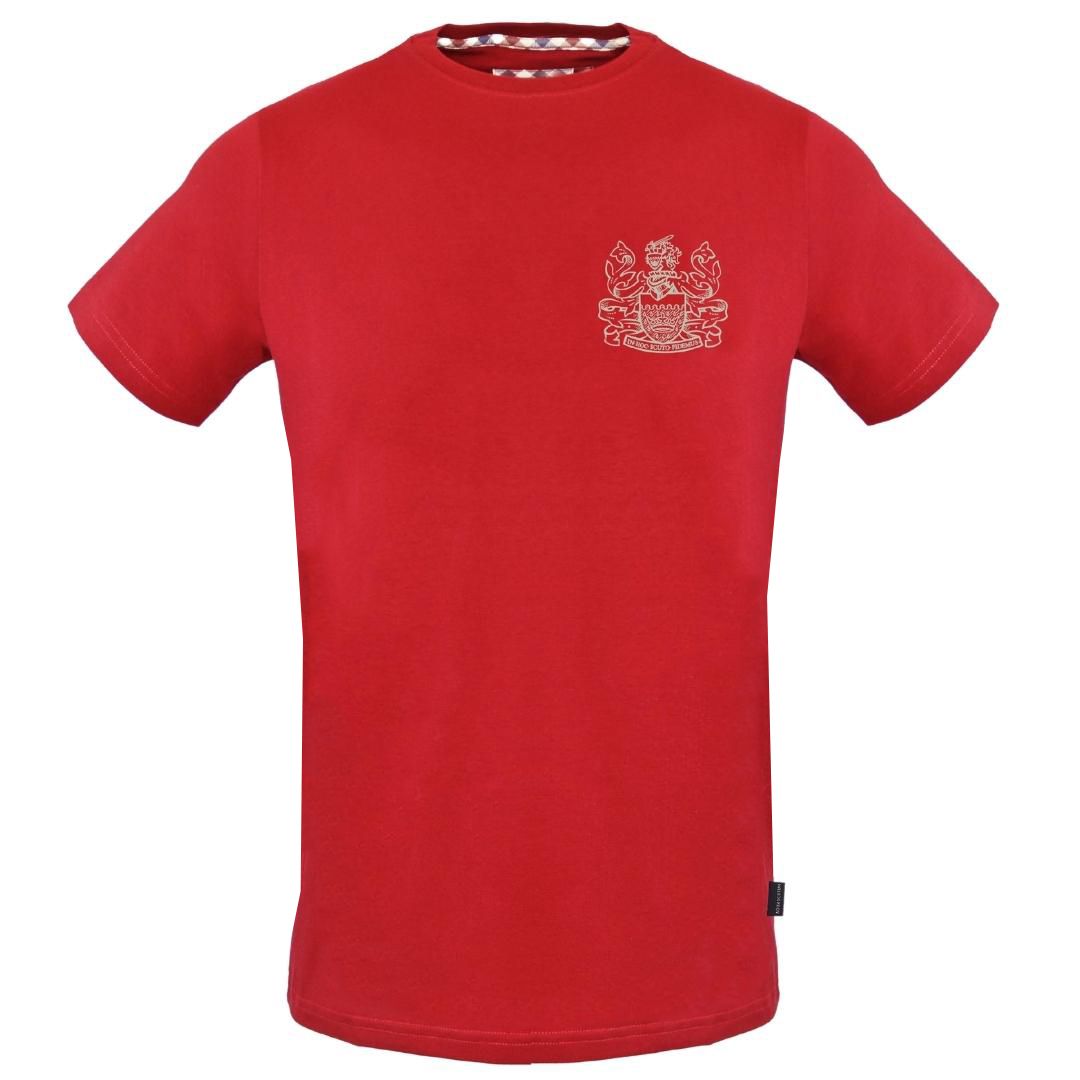T-Shirt mit gesticktem Logo und Rundhalsausschnitt