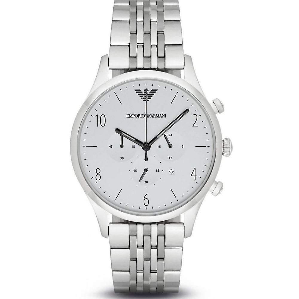 Herren Silber Chronograph Uhr