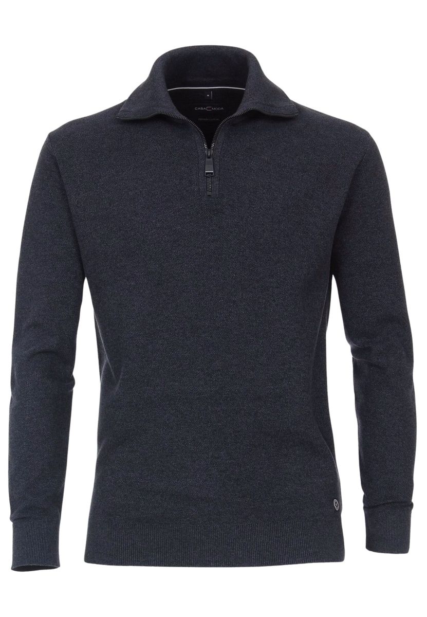 Herren Strickpullover mit kurzem Reißverschluss