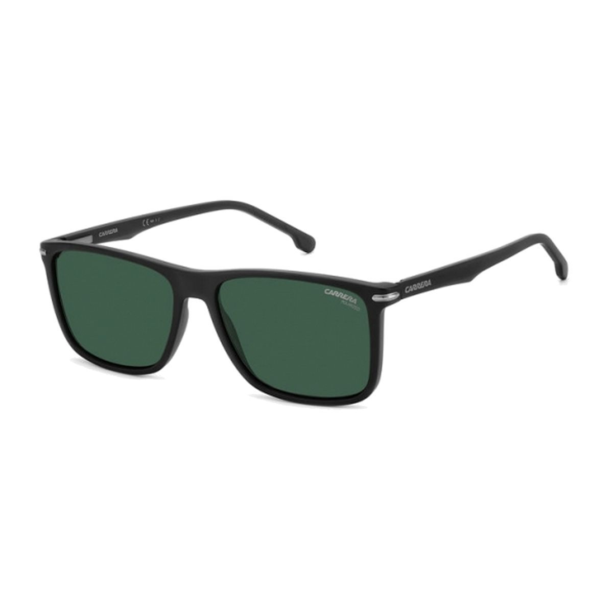 Rechteckige Sonnenbrille mit grünen Gläsern