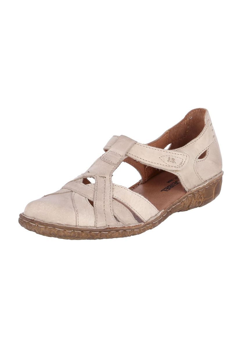 Beige Mary Jane Sandale aus Leder