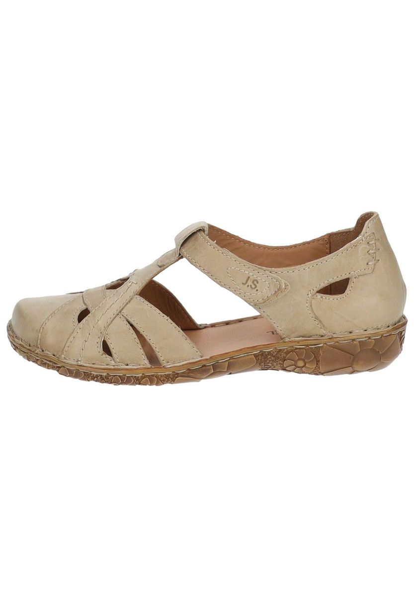 Beige Mary Jane Sandale aus Leder
