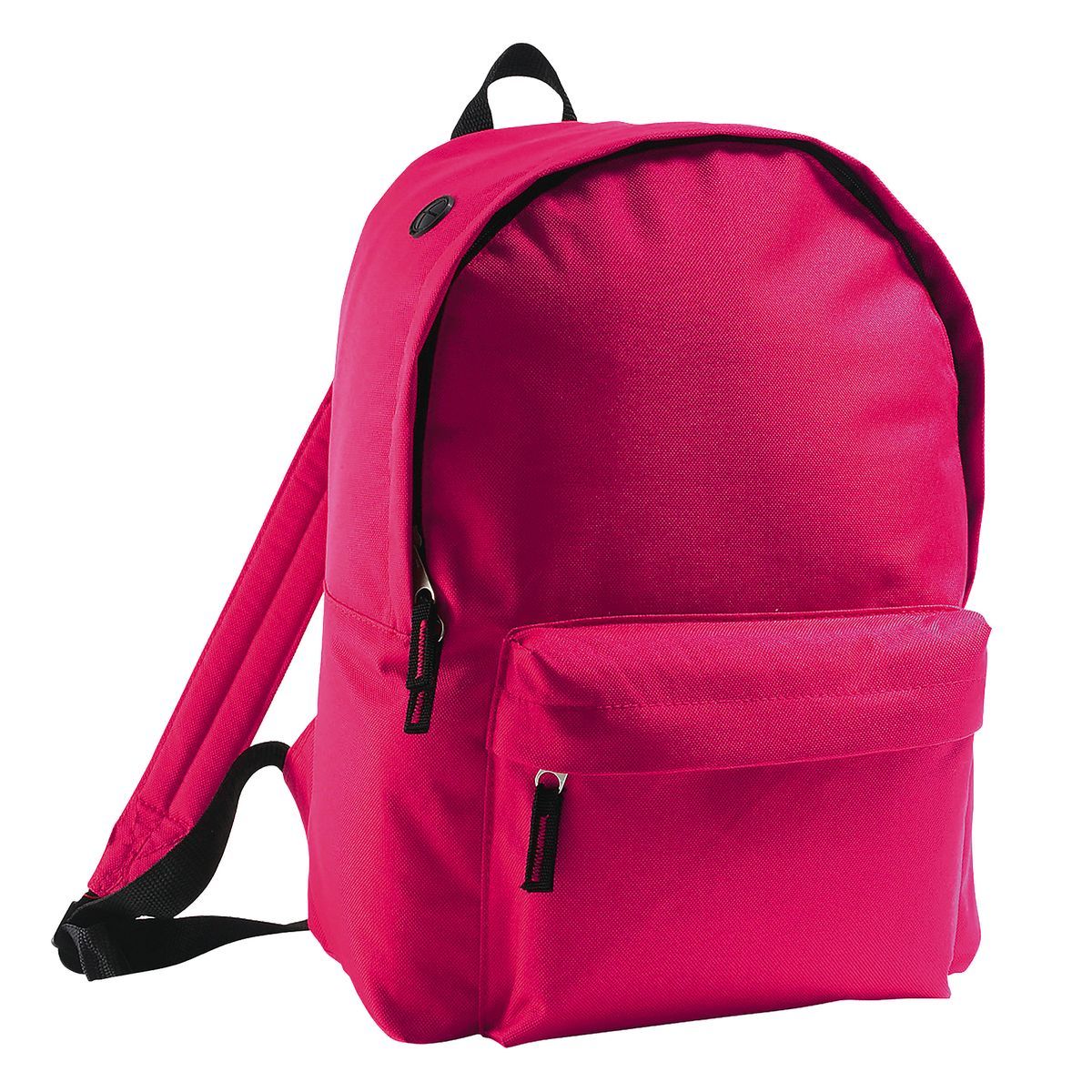 Klassischer Fuchsia Rucksack mit Vordertasche