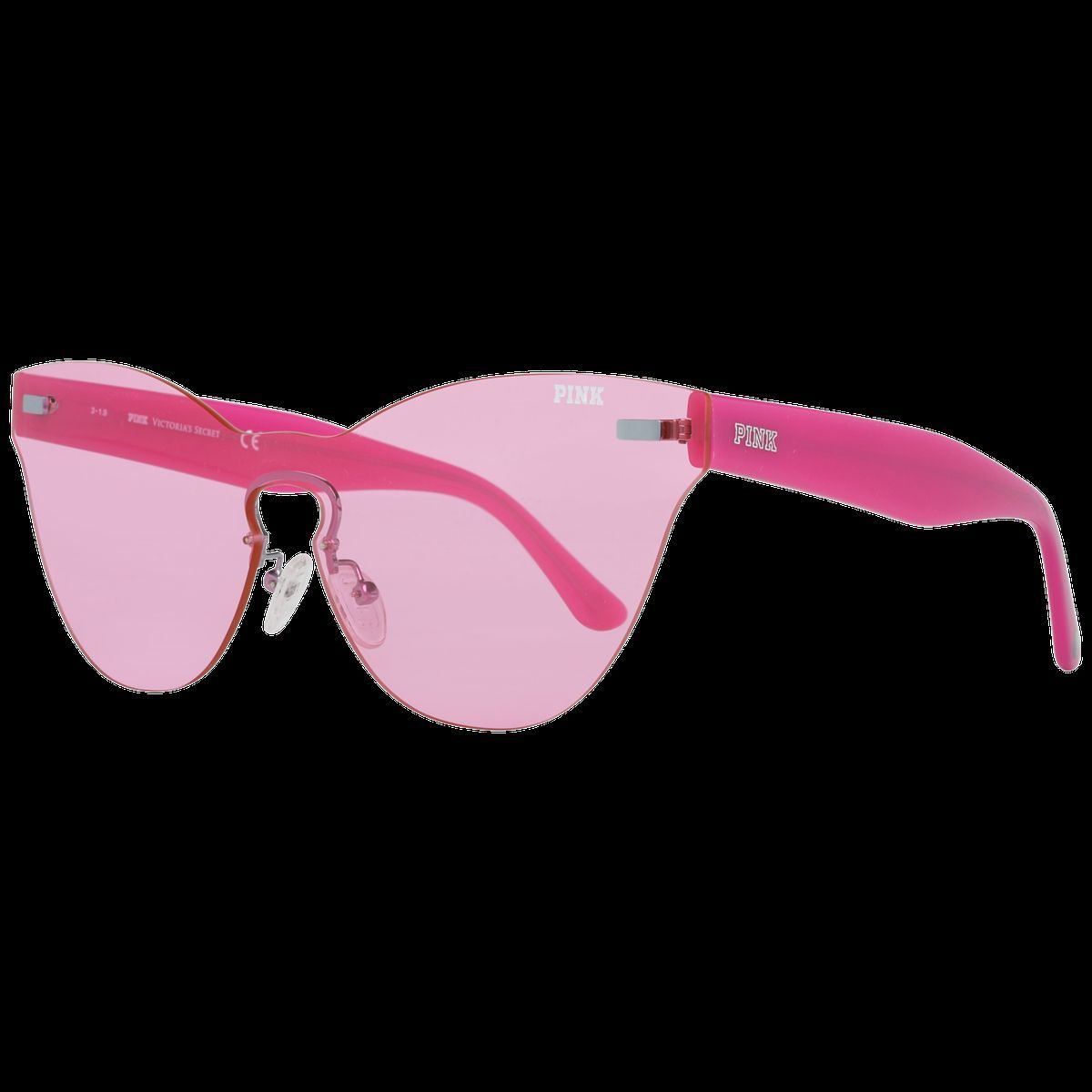 Pink Mono-Glas Schild Sonnenbrille