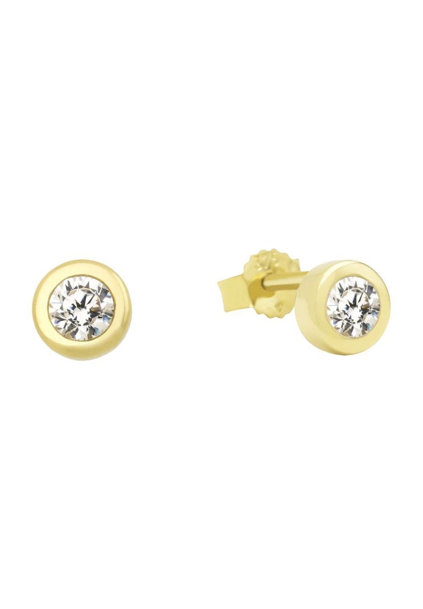 amor Damen Ohrstecker, 375er Gelbgold, gold