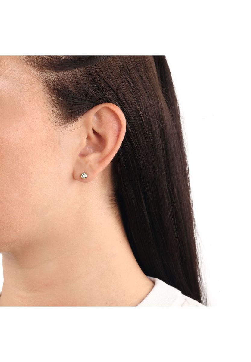 amor Damen Ohrstecker, 375er Gelbgold, gold