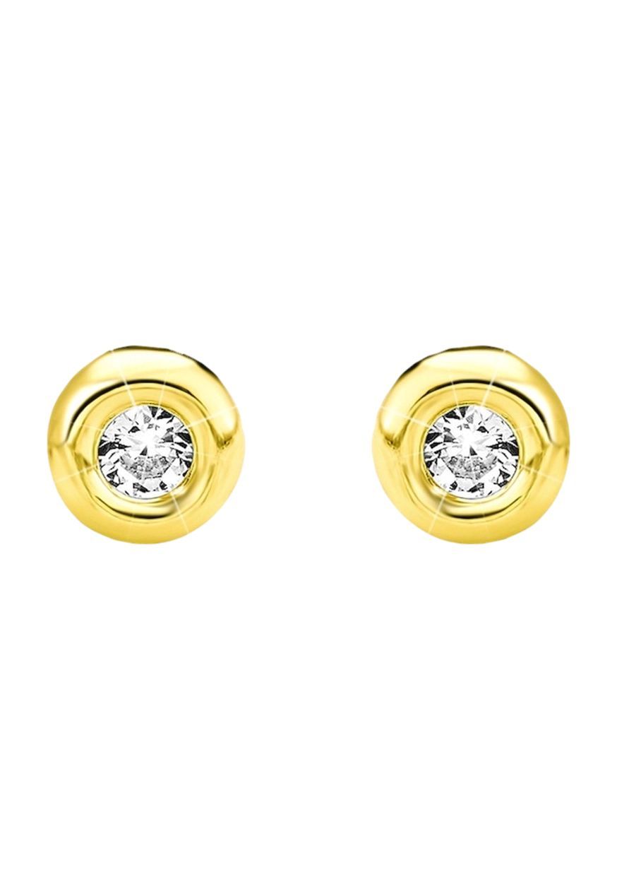 amor Damen Ohrstecker, 375er Gelbgold, gold