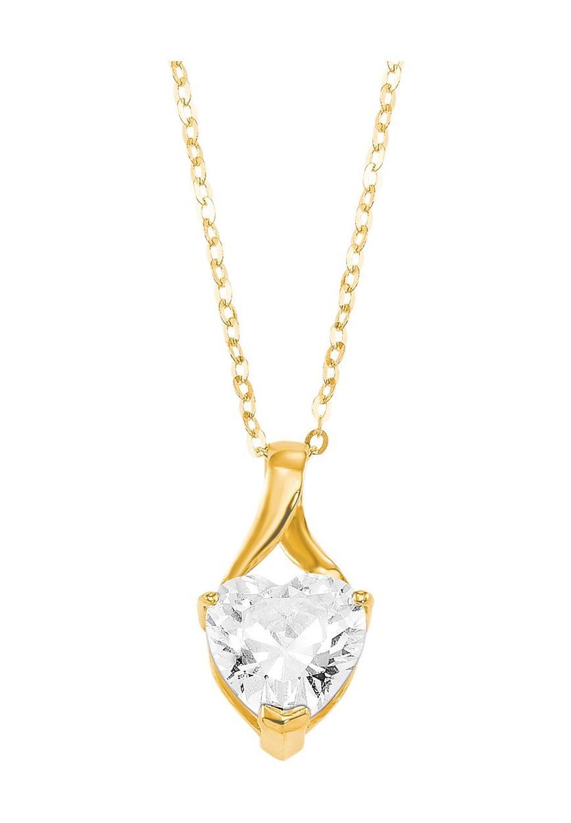 amor Damen Kette mit Anhänger "2014209", 375er Gelbgold, GOLD