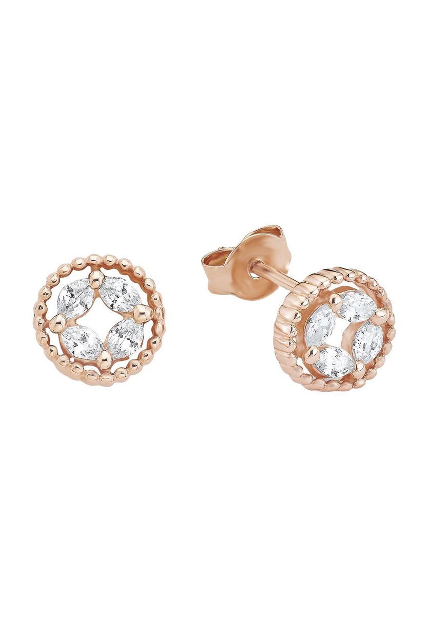amor Damen Ohrstecker, 925er Silber, roségold