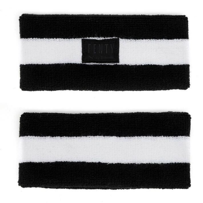Gestreiftes Frottee-Stirnband Set
