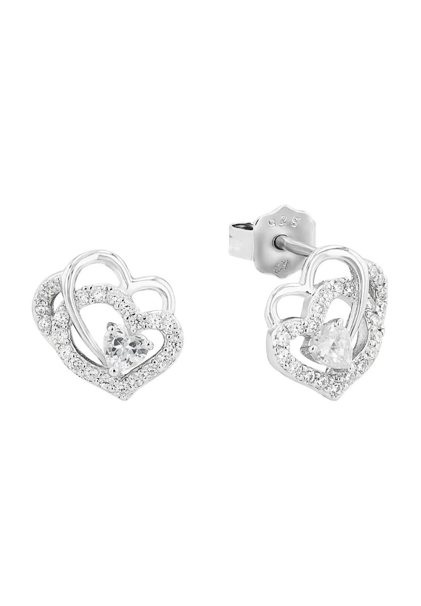 amor Damen Ohrstecker "Herz", 925er Silber, SILBER, 99