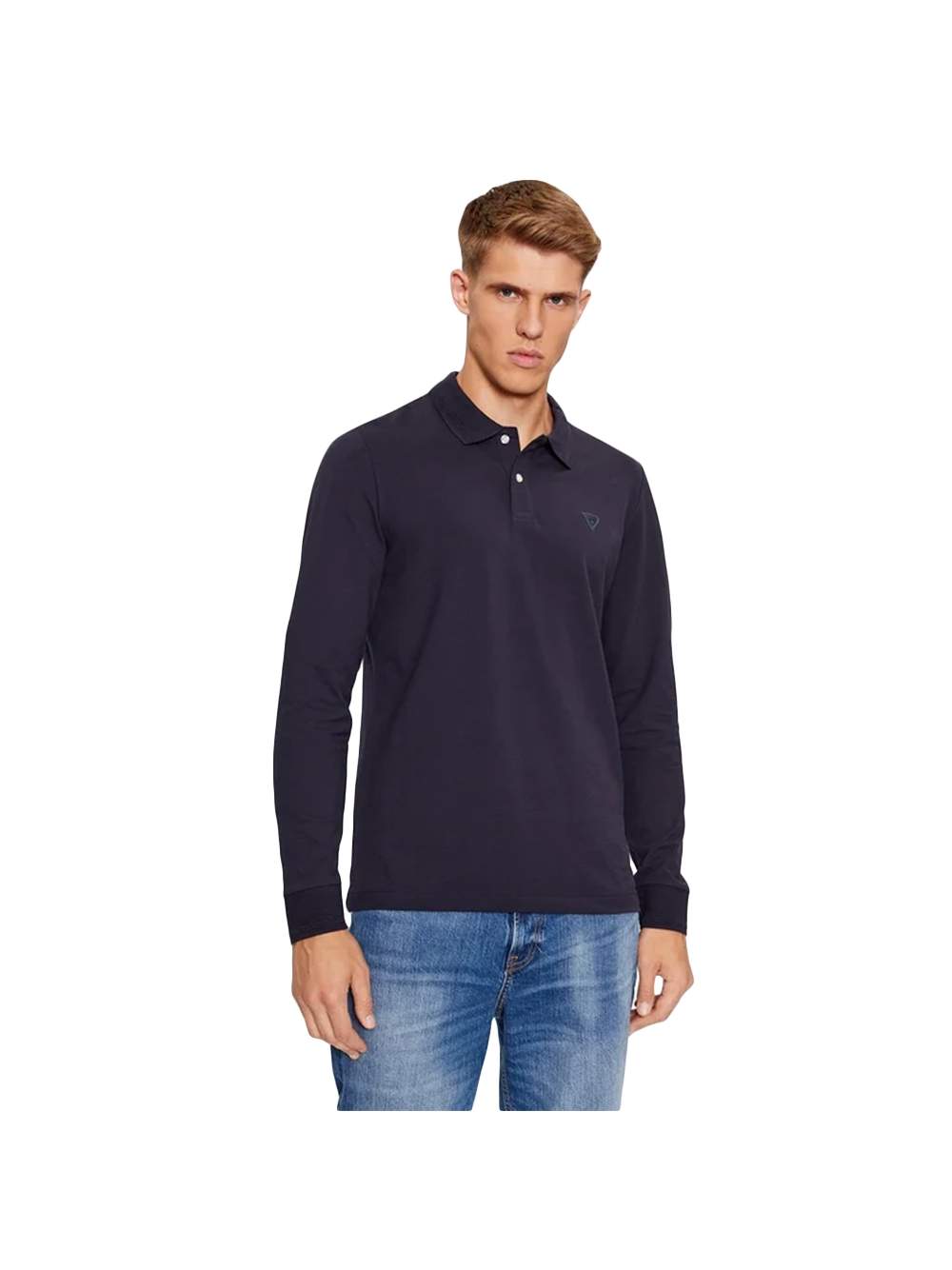 Herren Langarm Klassisches Poloshirt