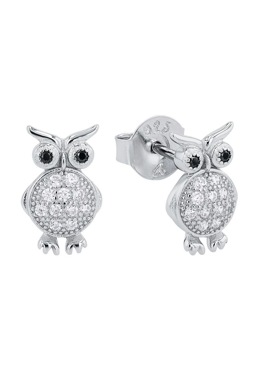 amor Damen Ohrstecker "Eule", 925er Silber, SILBER