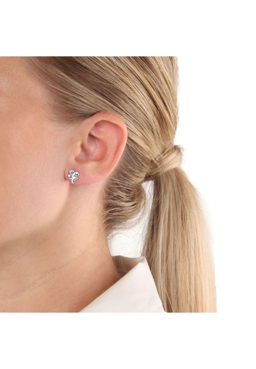 amor Damen Ohrstecker "Kleeblatt", 925er Silber, SILBER