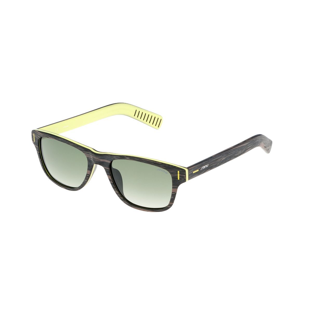Quadratische Sonnenbrille mit Holztextur