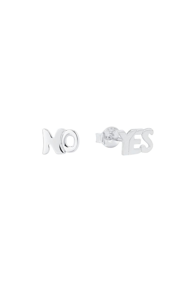 amor Damen Ohrstecker "NO/YES", 925er Silber, SILBER