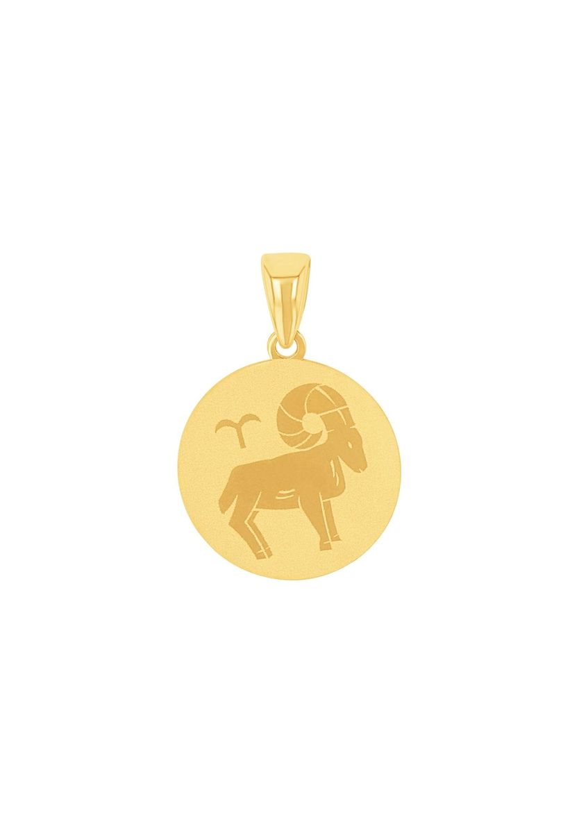 amor Motivanhänger für Damen und Herren, Unisex, Gold 375 | Widder, Gold, 99