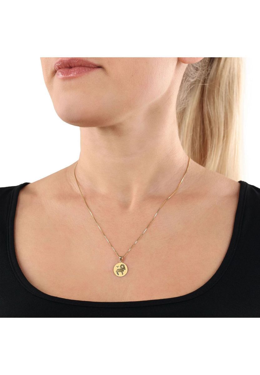 amor Motivanhänger für Damen und Herren, Unisex, Gold 375 | Widder, Gold, 99