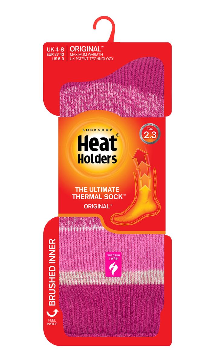Thermosocken im Twist-Strick-Design