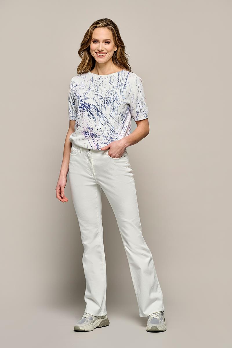 Top mit Mylah-Print in Weiß