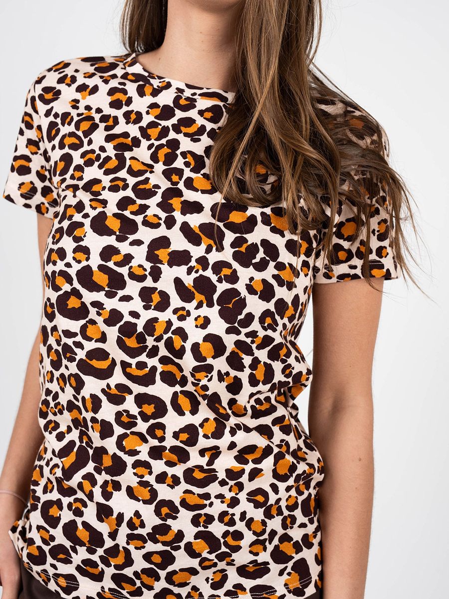 T-Shirt mit Leopardenmuster