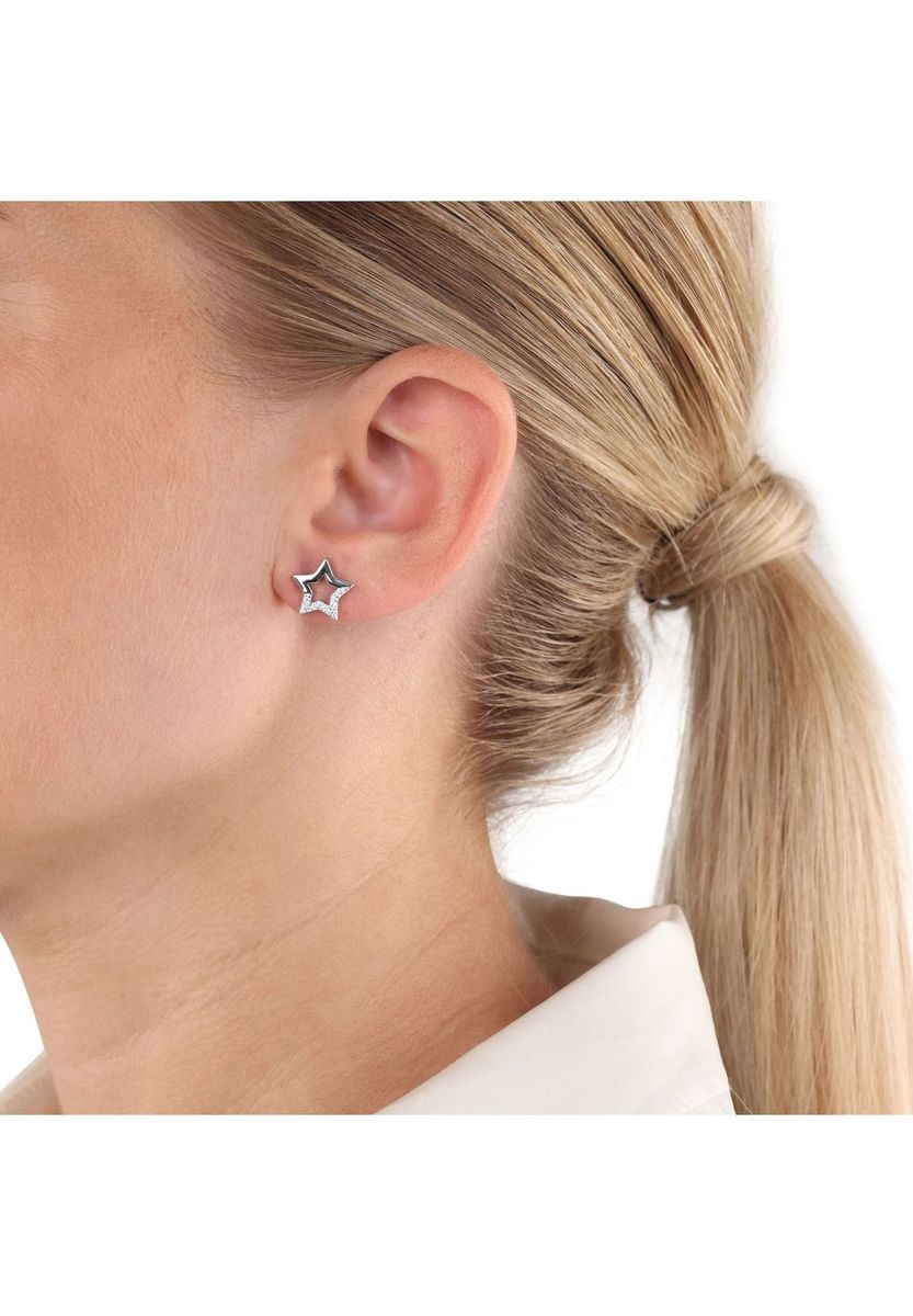 amor Damen Ohrstecker "Stern", 925er Silber, SILBER