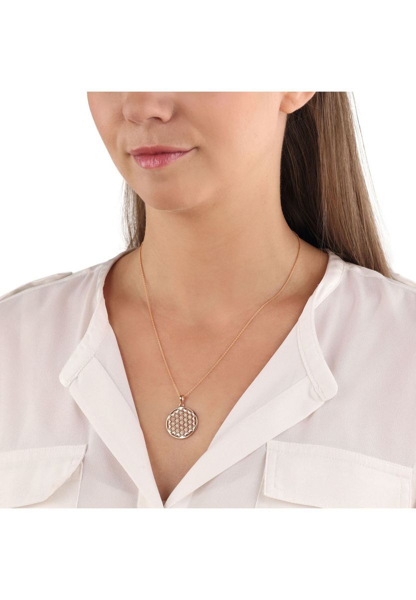 amor Kette mit Anhänger, Roségold, 45