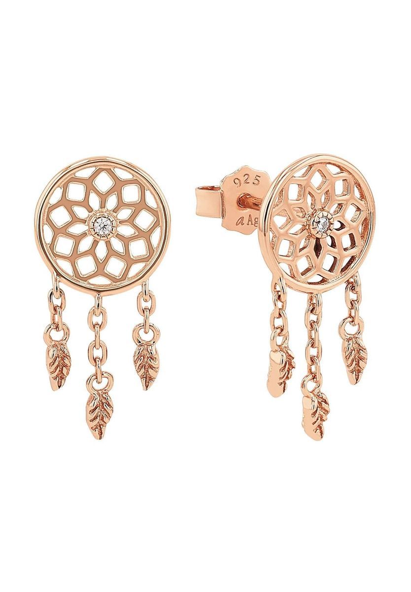 amor Damen Ohrstecker, 925er Silber, ROSÉGOLD