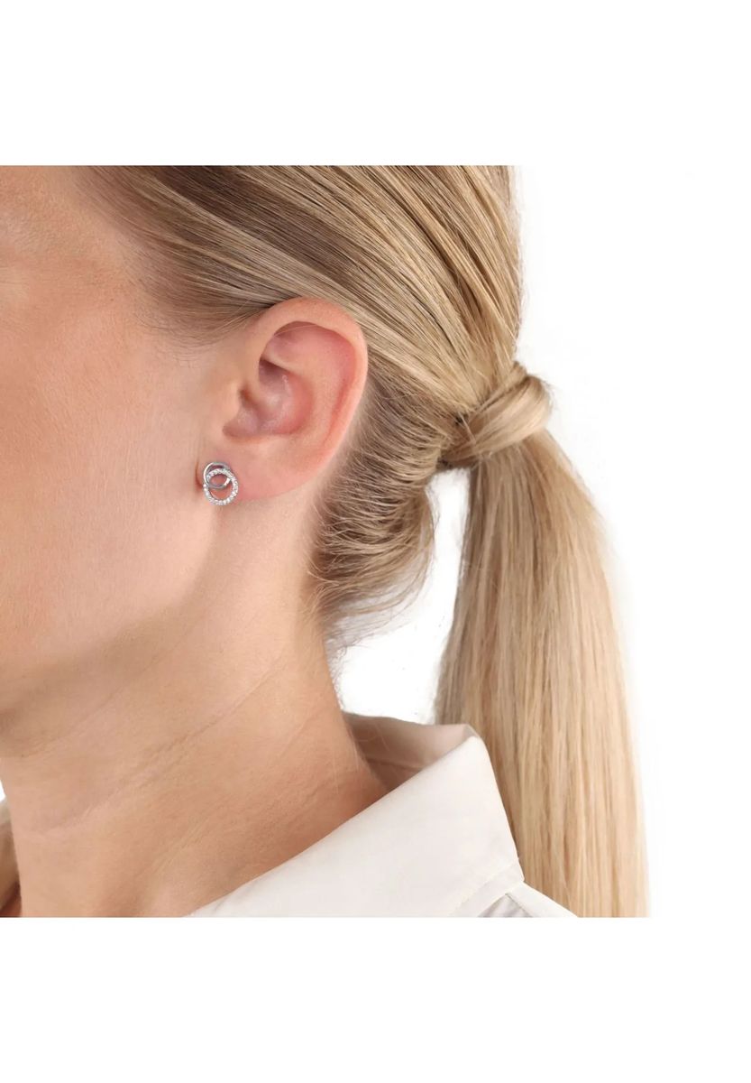 amor Damen Ohrstecker, 925er Silber, silber
