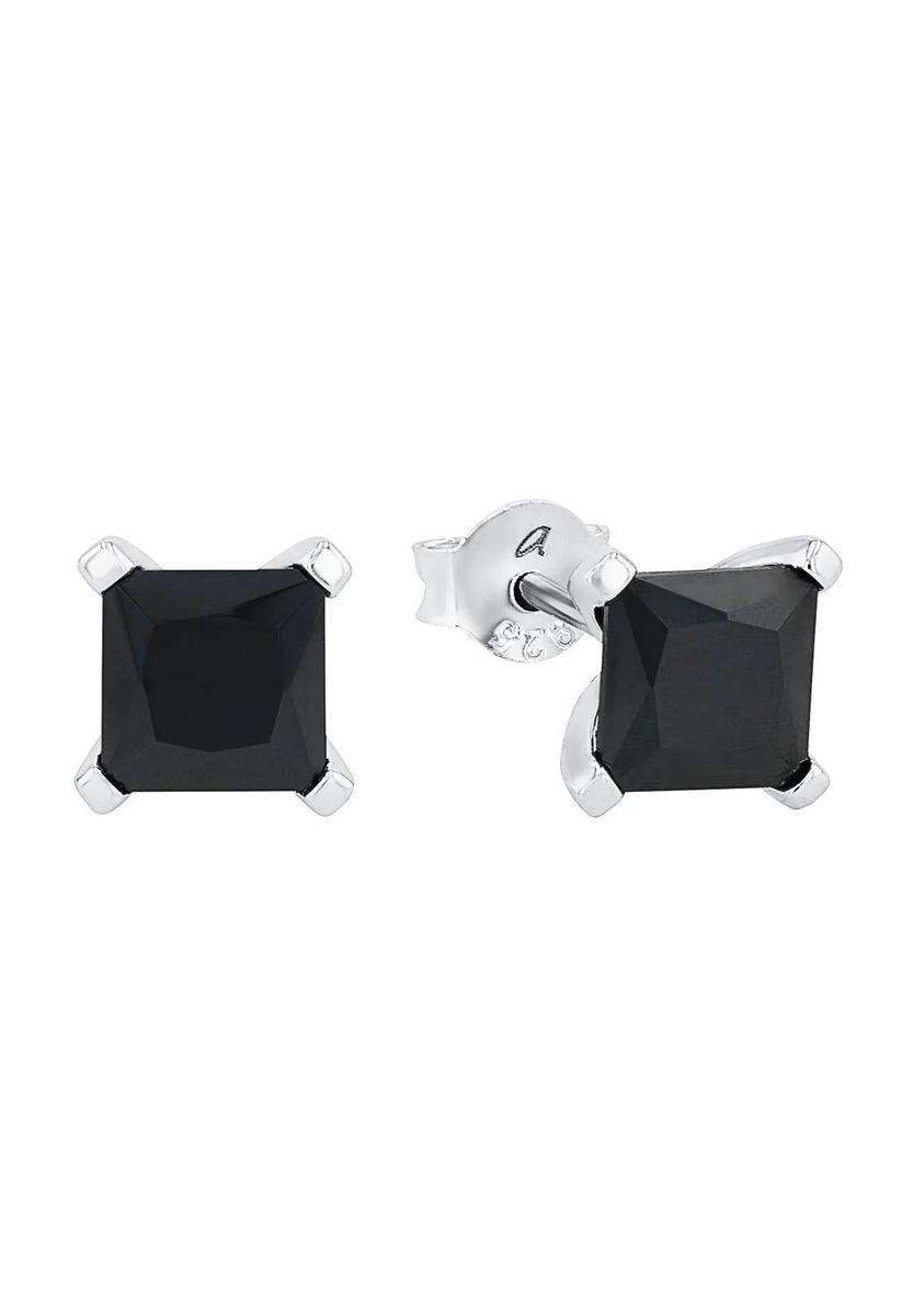 amor Damen Ohrstecker, 925er Silber, SILBER SCHWARZ