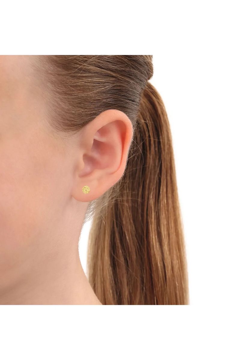 amor Kinder Ohrstecker "Blume", 375er Gelbgold, GOLD