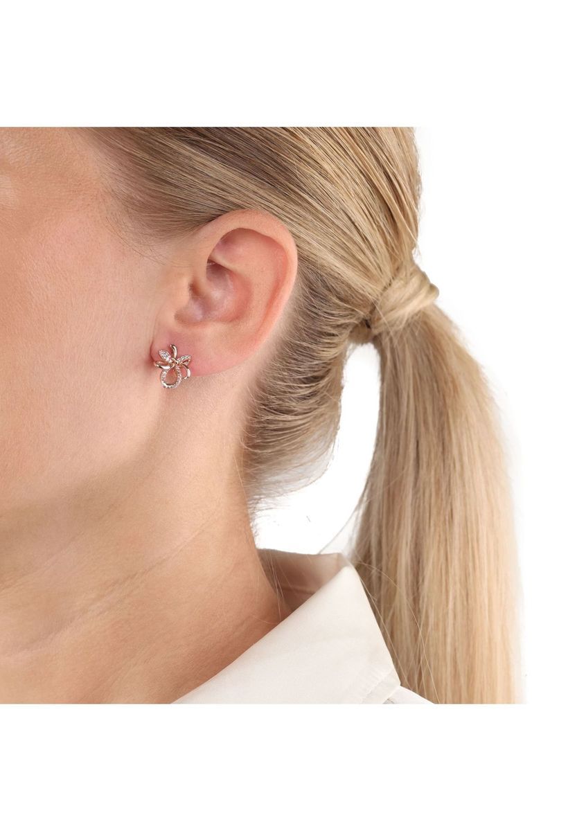 amor Damen Ohrstecker "Blatt", 925er Silber, ROSÉGOLD