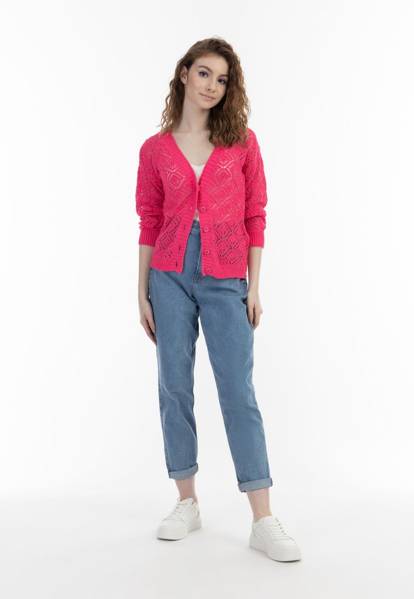 Gehäkelte Strickjacke in Grün