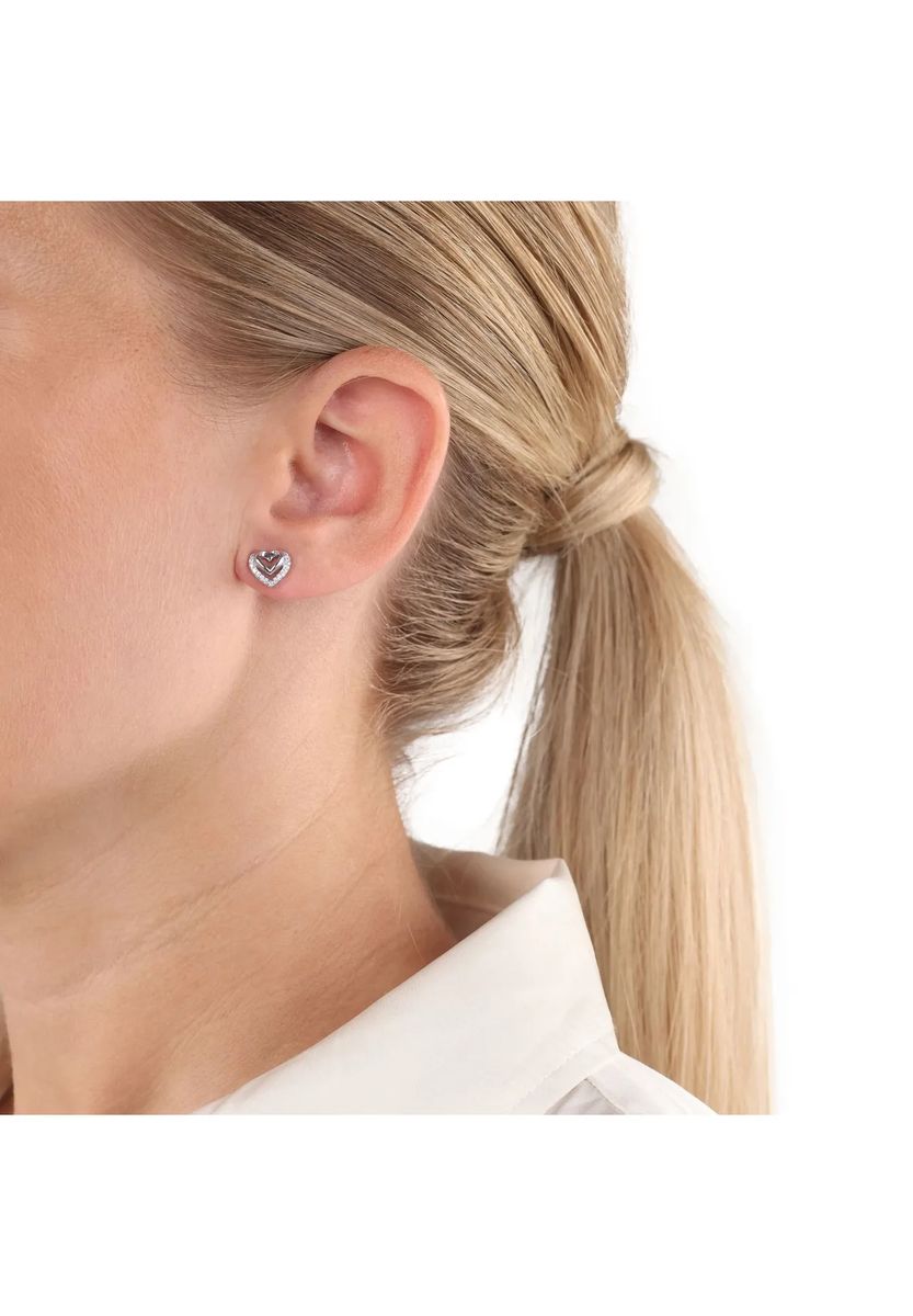 amor Damen Ohrstecker Herz, 925er Silber, silber, 99
