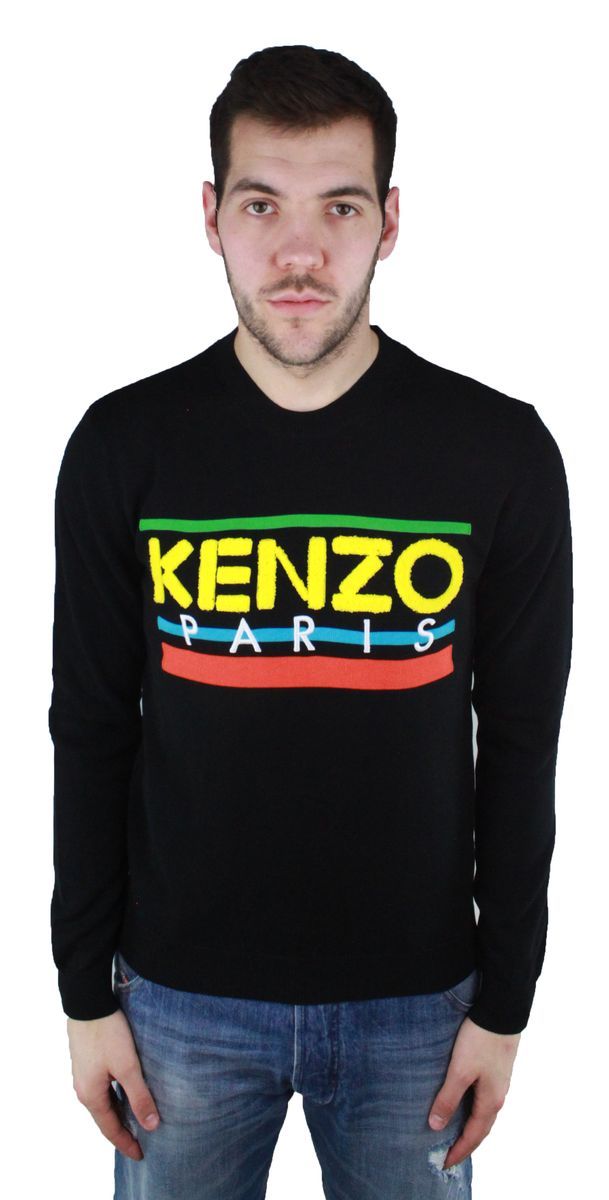 Kenzo Paris Logo Rundhals-Pullover