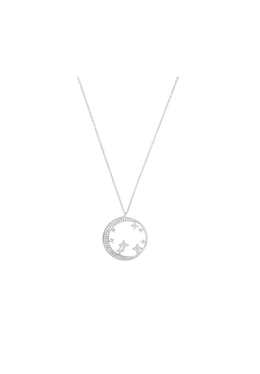 amor Damen Kette mit Anhänger, 925er Silber, silber