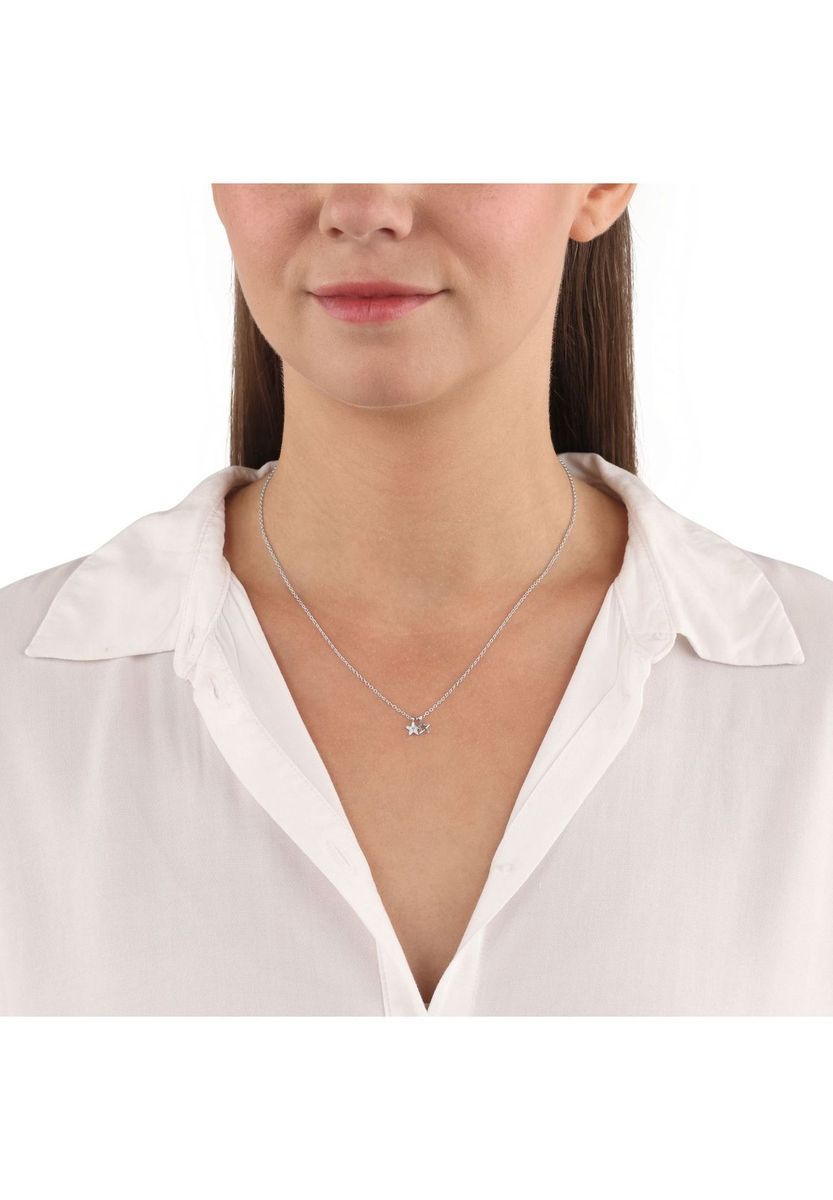 amor Damen Kette mit Anhänger, 925er Silber, SILBER