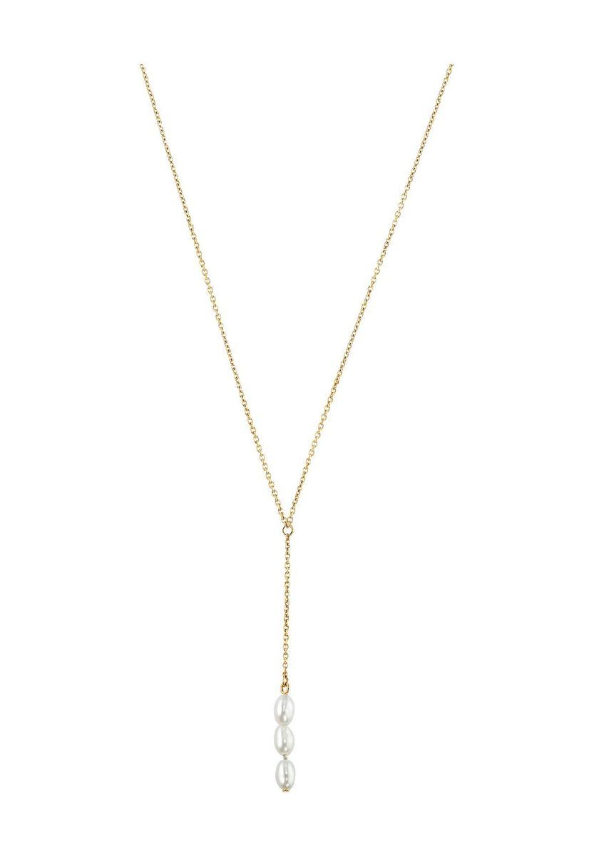 amor Damen Kette mit Anhänger "2034091", 925er Silber Süßwasserzuchtperle, gold