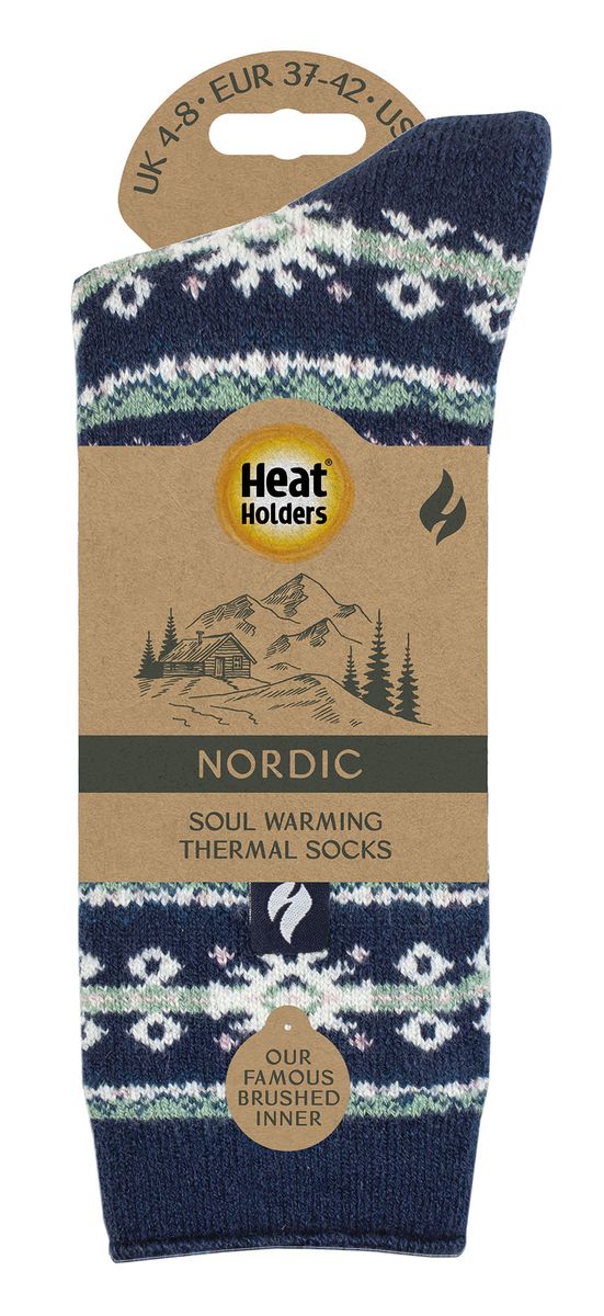 Thermowintersocken mit nordischem Muster