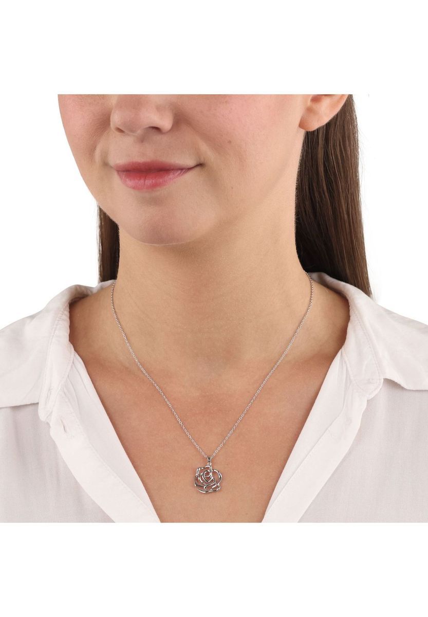 amor Damen Kette mit Anhänger, 925er Silber, SILBER