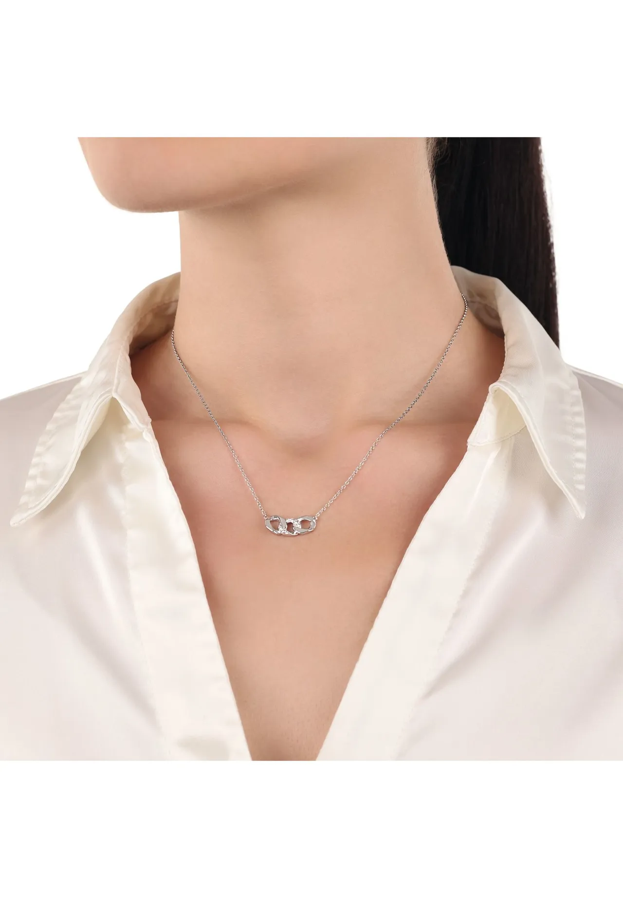 amor Damen Kette mit Anhänger, 925er Silber, SILBER
